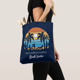 Bolso De Tela Script personalizado para vacaciones familiares en