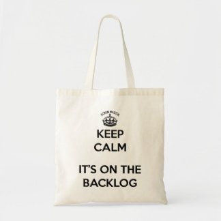 Bolso De Tela Scrum Master Keep Calm is on the Backlog