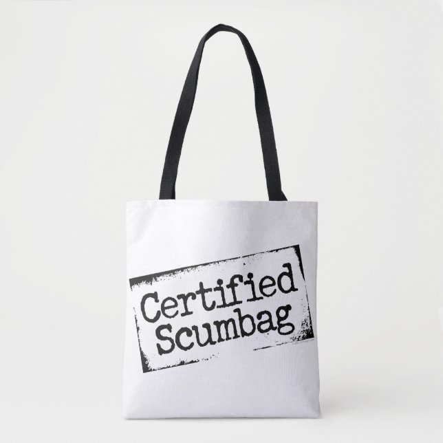 Bolso De Tela Scumbag certificado (Anverso)