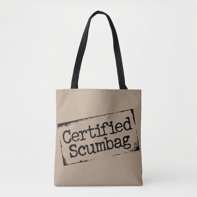 Bolso De Tela Scumbag certificado (Anverso)