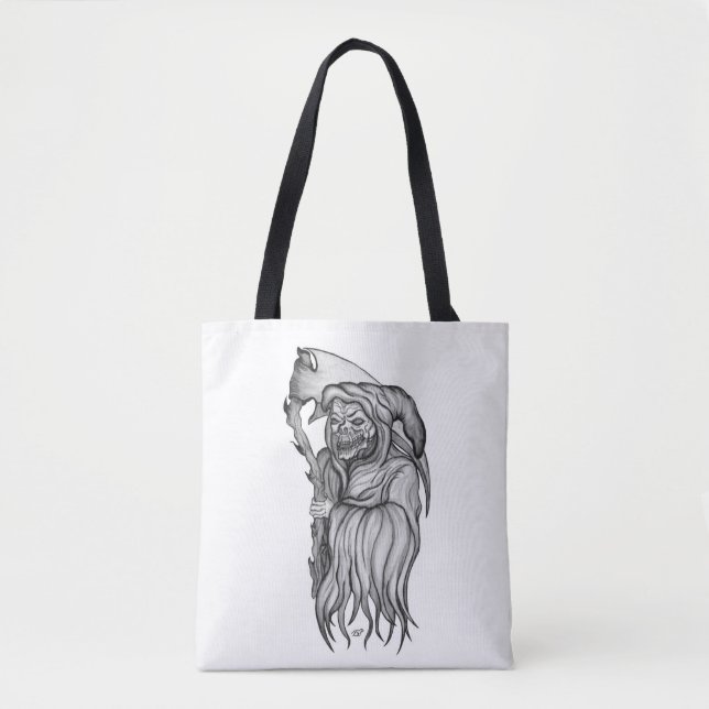 Bolso De Tela Scythe man - The Death, Grim Reaper (Anverso)
