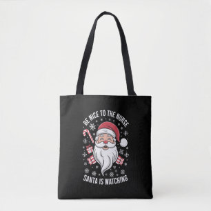 Bolso De Tela Sé Amable Con La Enfermera Santa Está Observando L