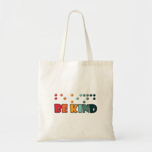 Bolso De Tela Sé amable de la alfabetización en Braille