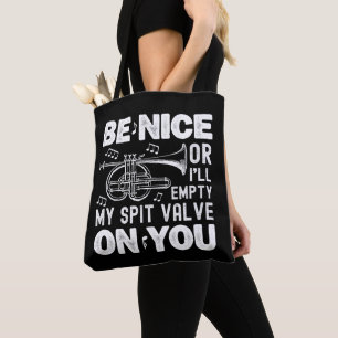 Bolso De Tela Sé Amable O Vaciaré Mi Válvula De Escupir Corneta 