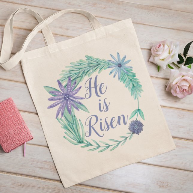 Bolso De Tela Se ha vuelto floral religiosa de Pascua (Subido por el creador)