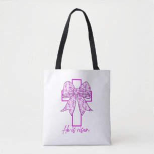 Bolso De Tela Se levanta, croquette bow floral rosa