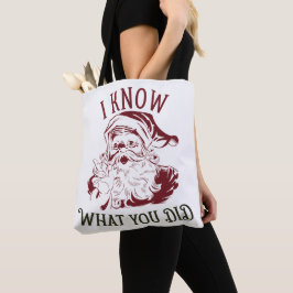 Bolso De Tela Sé lo que hiciste Navidad Vintage