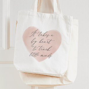 Bolso De Tela Se necesita mucho corazón para enseñar a los peque