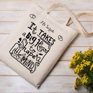 Bolso De Tela Se Necesita Mucho Corazón Para Que El Profesor Se 