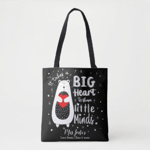 Bolso De Tela se necesita un gran corazón para dar forma a las 