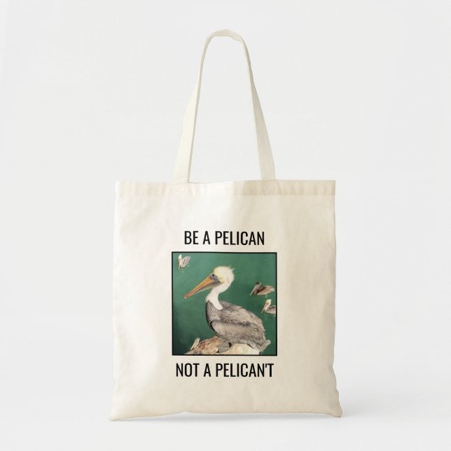 Bolso De Tela Sé pelícano, no pelícano (Frente)