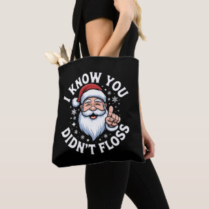 Bolso De Tela Sé que no usaste hilo dental Dentista Navidad