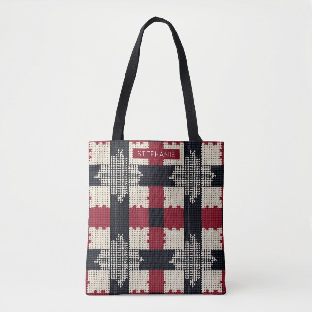 Bolso De Tela Se tocan copos de nieve de estilo rústico - acoged (Anverso)