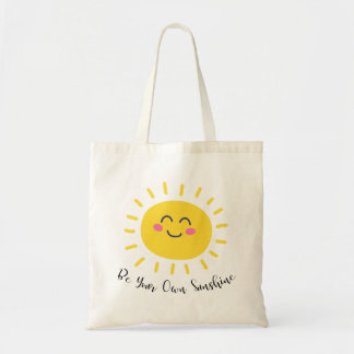 Bolso De Tela "Sé Tu Propio Sol" Lindo Kawaii Sol Feliz Canva