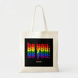 Bolso De Tela Sé tú, sé orgulloso Arcoíris Orgullo LGBTQ Lesbian