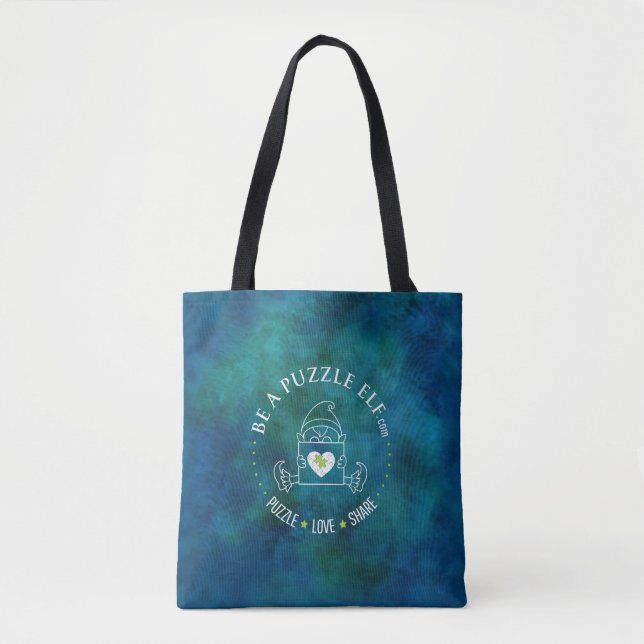 Bolso De Tela Sé un elfo de rompecabezas - Tote (Anverso)