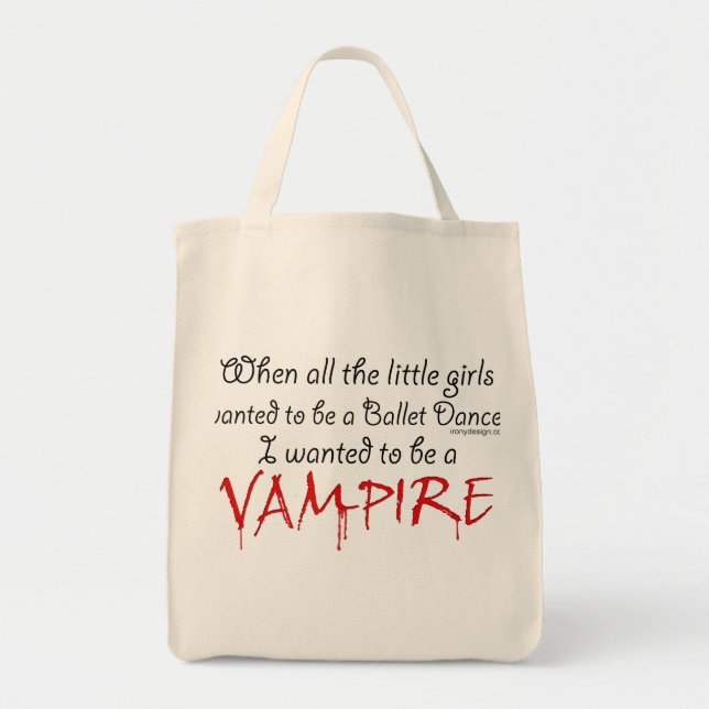 Bolso De Tela Sé un vampiro (Frente)