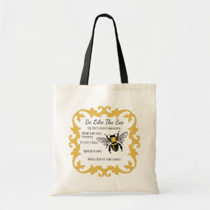 Bolso De Tela Sea como el tote de la abeja
