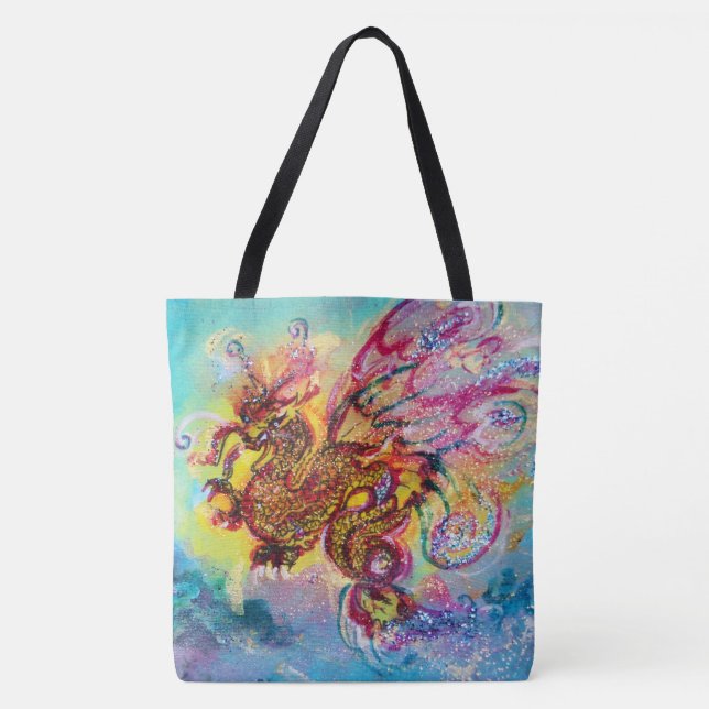 Bolso De Tela SEA DRAGON Aqua Blue Fantasy (Anverso)