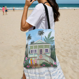 Bolso De Tela Sea Foam Green Beach House