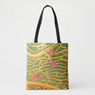 Bolso De Tela Sea Goldies en la imprenta verde
