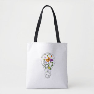 Bolso De Tela Sea La Ligera Cotización Motivadora De Flor Silves