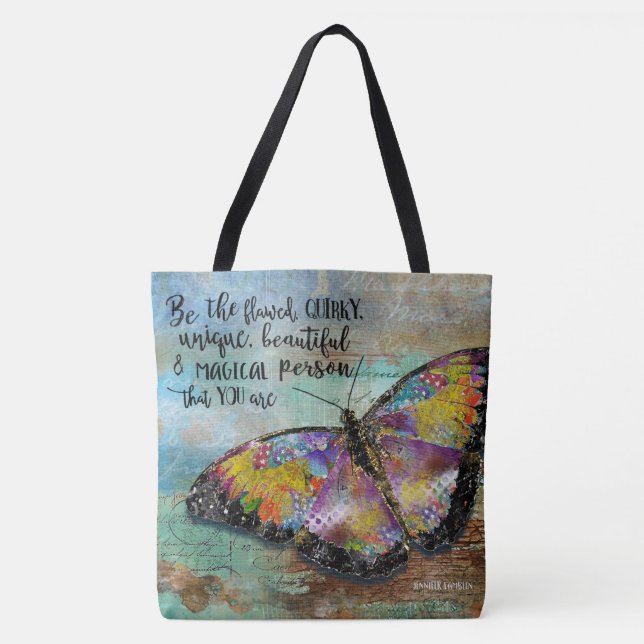 Bolso De Tela Sea La Mariposa Fallida (Anverso)