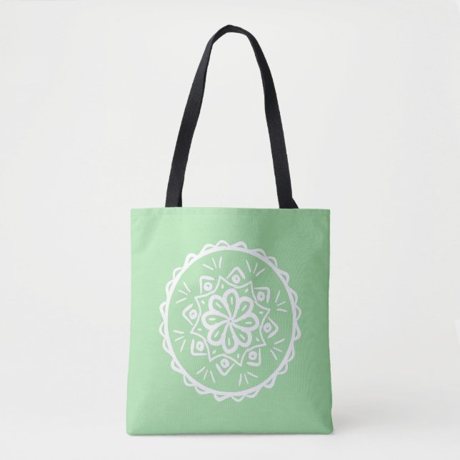 Bolso De Tela Seafoam Mandala (Anverso)