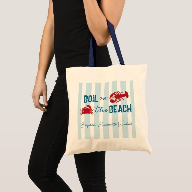 Bolso De Tela Seafood Boil Bachelorette Party (Anverso (producto))