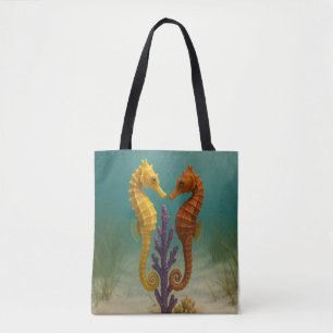 Bolso De Tela Seahorse Serenade