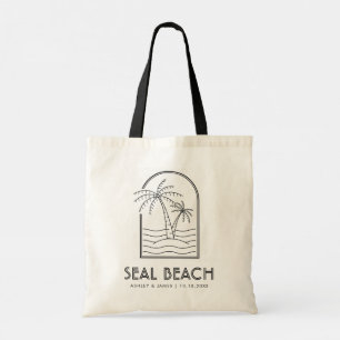 Bolso De Tela Seal Beach Wedding Fin de semana Boda de destino