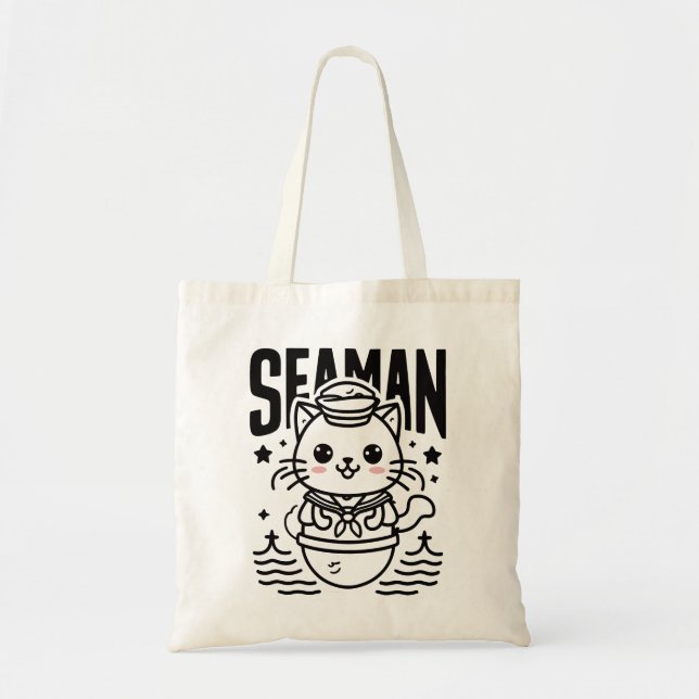 Bolso De Tela Seaman Cat Lover (Frente)
