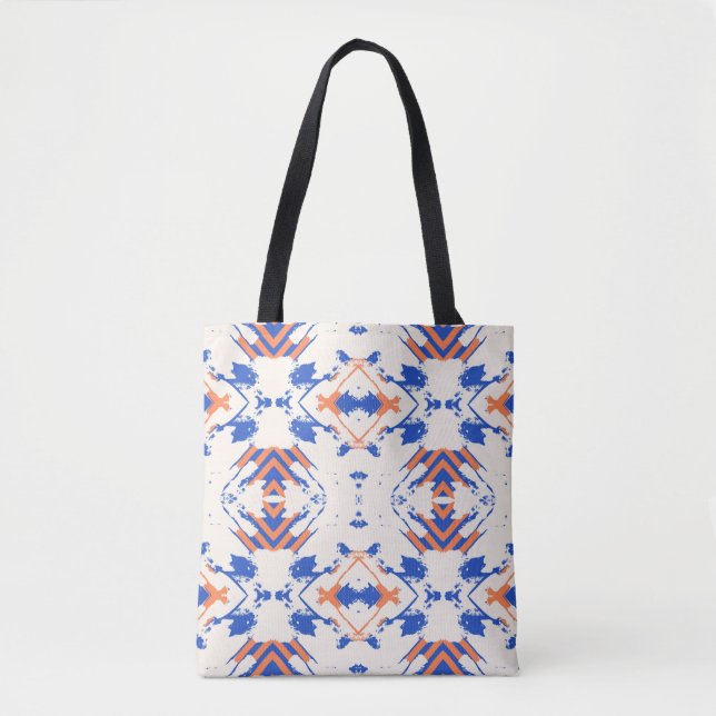 Bolso De Tela  seamless colorful hipster pattern with geometric  (Anverso)