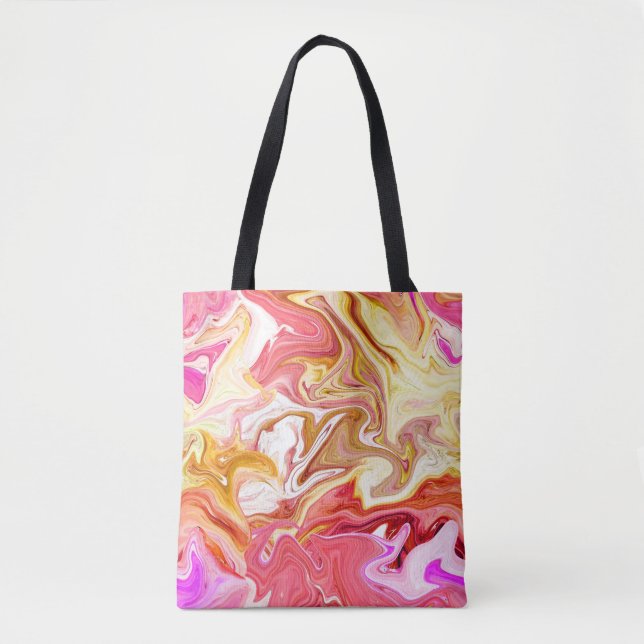 Bolso De Tela Seamless colorful marble texture, abstract pattern (Anverso)