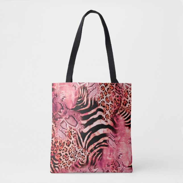 Bolso De Tela Seamless leopard pattern, abstract zebra. leopard, (Anverso)