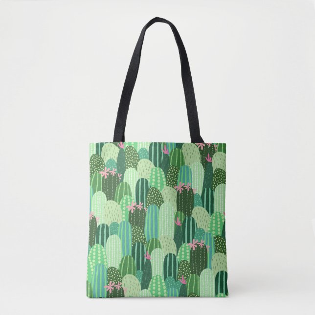 Bolso De Tela Seamless pattern with cactus (Anverso)