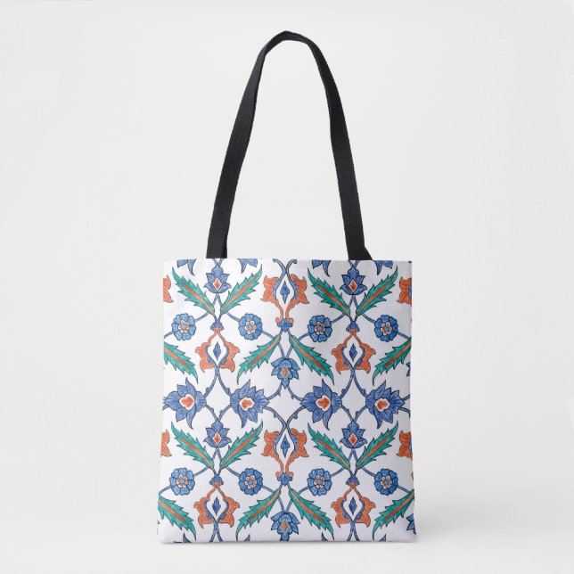 Bolso De Tela Seamless pattern with floral ornament imitating me (Anverso)