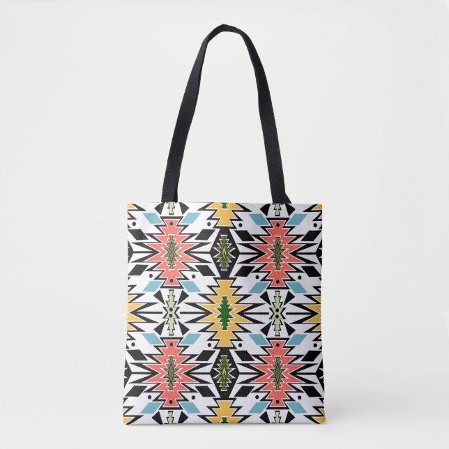 Bolso De Tela Seamless tribal african ornamental pattern backgro (Anverso)