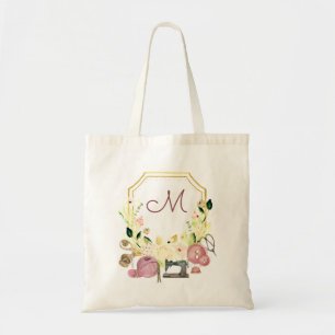 Bolso De Tela Seamstress Monograma Escudo