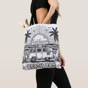 Bolso De Tela Seashell Paradise Coloring Van