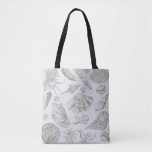 Bolso De Tela Seashell Soft Antique Art Beach Shells