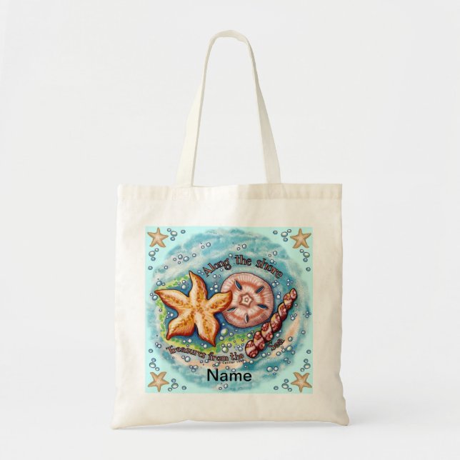 Bolso De Tela Seashell Treasures  tote bag (Frente)