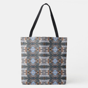 Bolso De Tela Seashells y modelo de mosaico de las piedras 2