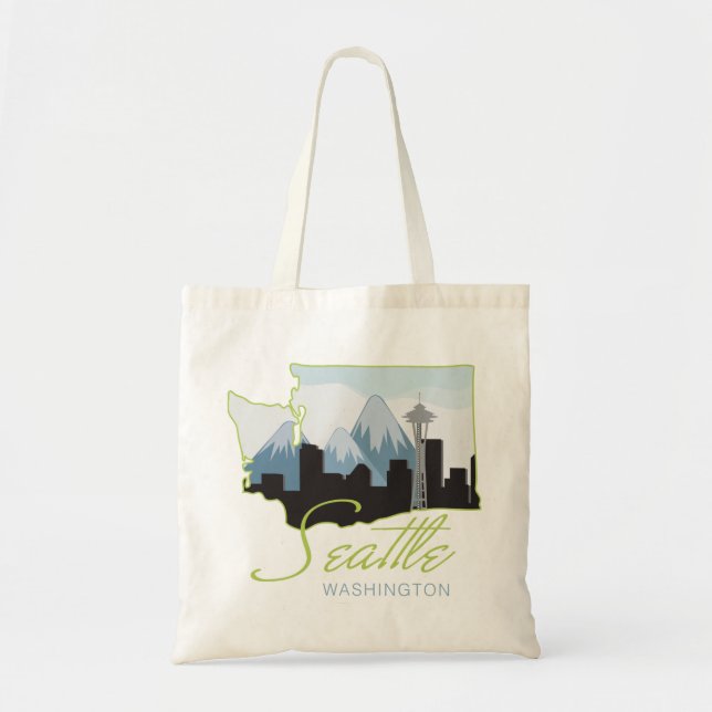 Bolso De Tela Seatle Washington (Frente)