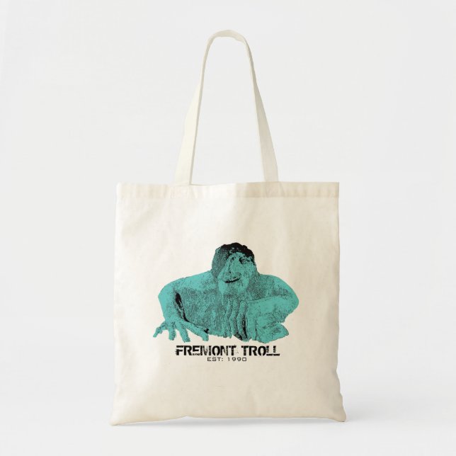 Bolso De Tela Seattle Fremont Troll Tote Bag (Frente)