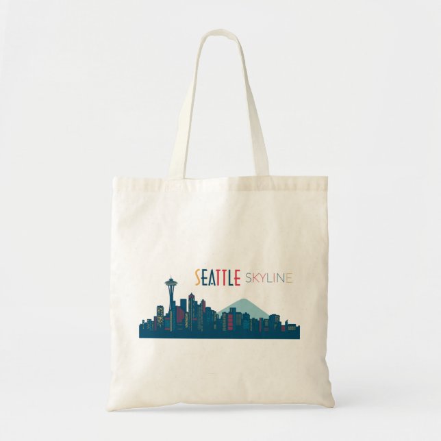Bolso De Tela Seattle Skyline Blue (Frente)
