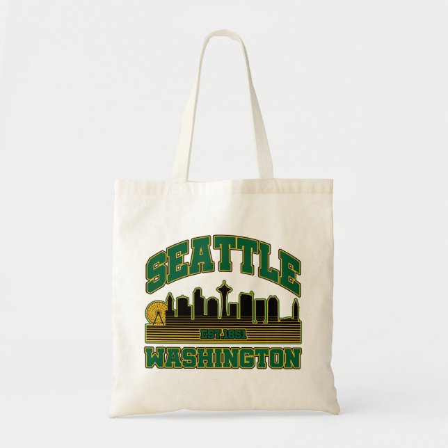 Bolso De Tela Seattle, Washington (Frente)
