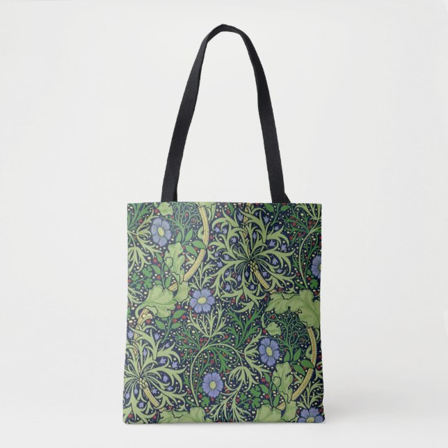 Bolso De Tela Seaweed cobalt thyme - William Morris (Anverso)