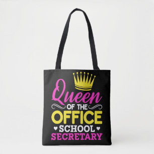 Bolso De Tela Secretaria de escuela de oficina Reina Mujeres