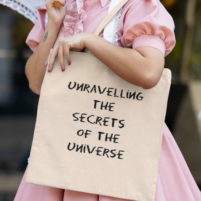 Bolso De Tela Secretos del profesor universitario de ciencias fí (Shop now and show your cosmic curiosity everywhere you go!)